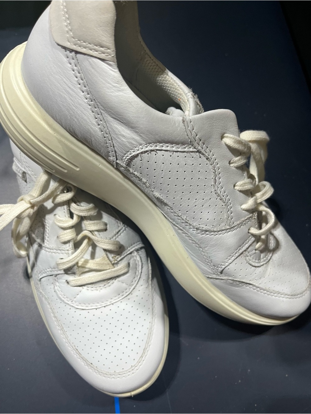 Ecco Women’s White/Cream Athletic Sneakers - Picture 5 of 8